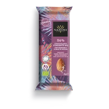 VANINI Uganda Étcsokoládé mandulával, sóval VANINI Uganda Étcsokoládé mandulával, sóval